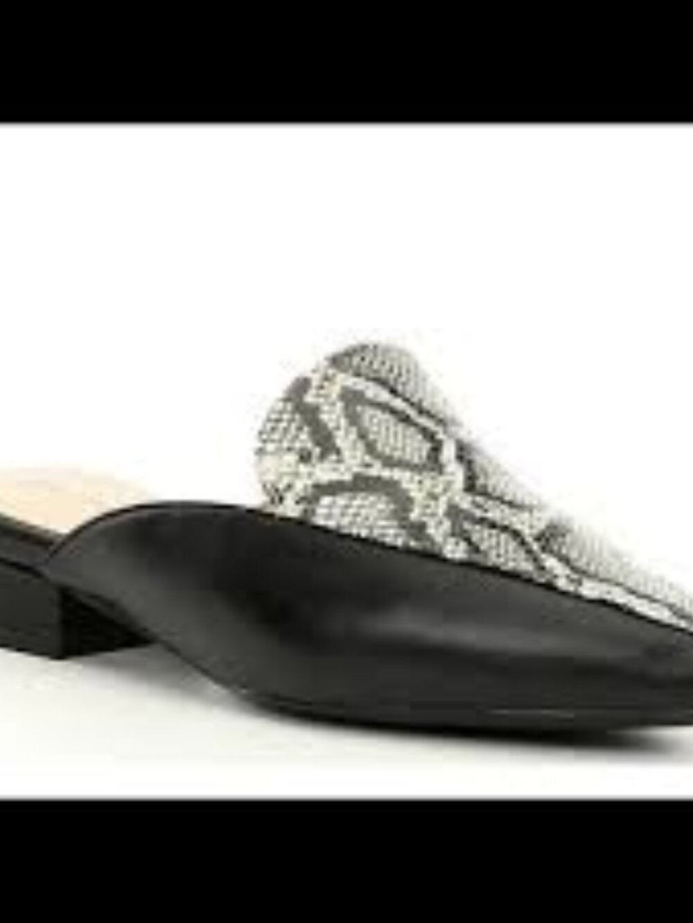Cole Haan Piper Mules | Black & Python Print Leather | Size 11 - HS0429